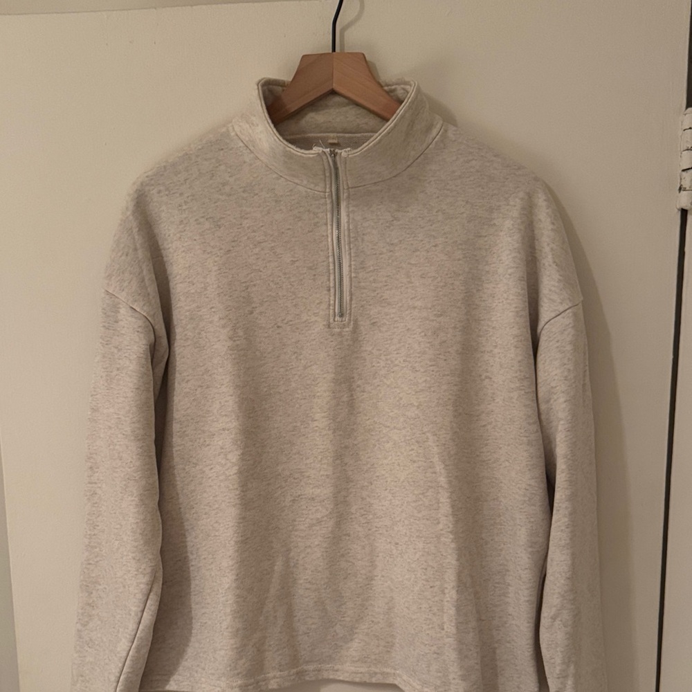 Gray Half-Zip Sweater